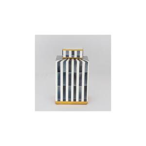 Eurolamp Keramická váza 22x18x8 cm modrá/biela