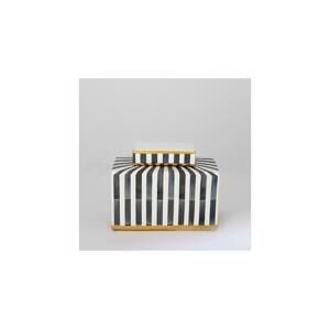 Eurolamp Keramická váza 20,5x16x9 cm modrá/biela/čierna