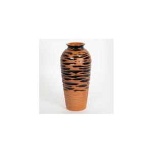 Eurolamp Keramická váza 28,8x13,5 cm tehlová/čierna