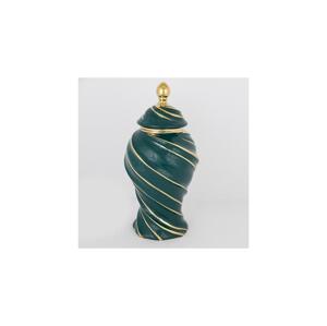 Eurolamp Keramická váza 41x20 cm zlatá/zelená