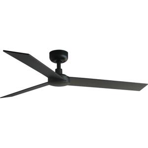 FARO Barcelona FARO 34298WT - Stropný látor RUDDER L čierna/wenge pr. 132 cm WT + DO