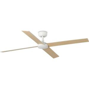 FARO Barcelona FARO 34355WT - Stropný látor RUDDER L biela/béžová pr. 132 cm WT + DO