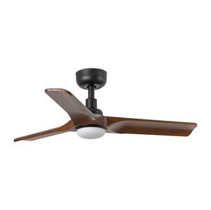 FARO Barcelona FARO 33806WT-1TW - LED Stm. vent. HEYWOOD S 10W/230V drevo/čierna pr. 90 cm WT+DO