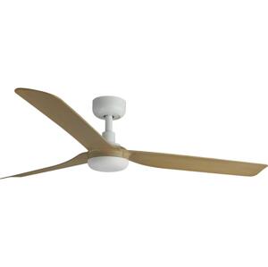 FARO Barcelona FARO 33816WT-Stropný látor PUNT M hnedá/biela pr. 132 cm WT+ diaľkové ovládanie