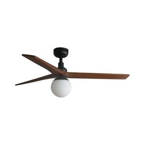 FARO Barcelona FARO 34277WT-11L - Str. vent. KLIM M 1xE27/15W/230V drevo/čierna pr. 125 cm WT+DO