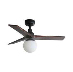 FARO Barcelona FARO 34278WT-11L - Str. vent. KLIM S 1xE27/15W/230V drevo/čierna pr.92,5 cm WT+DO